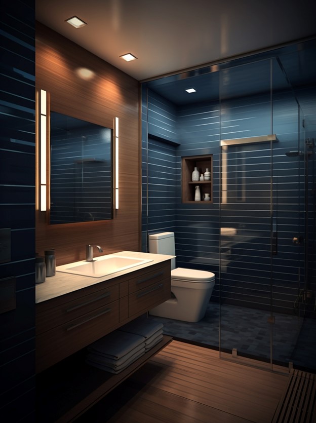 با استفاده از نورپردازی، می‌توانید فضای سرویس بهداشتی و حمام را به شکلی منحصربه‌فرد تزئین کنید