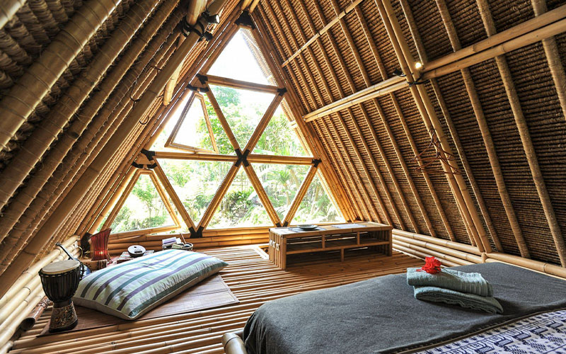طراحی نمای داخلی با استفاده از چوب به شکل زیبا و گرم.