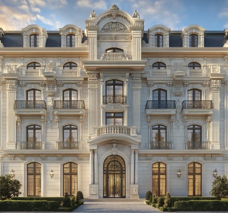 طراحی نمای کلاسیک - Classic facade design 5 طراحی نمای کلاسیک