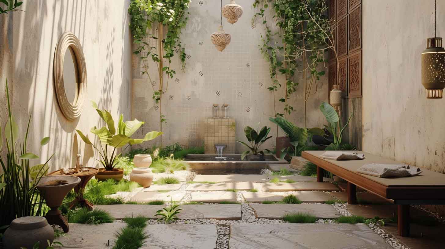 طراحی حیاط خلوت آپارتمان