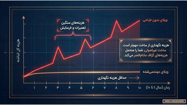 تحلیل رابطه طراحی ویلا و هزینه های ساخت و نگهداری در بلندمدت 16 تحلیل رابطه طراحی ویلا