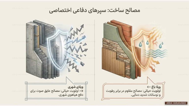 تفاوت های ماهوی طراحی ویلا باغ با ویلاهای شهری 15 طراحی ویلا باغ