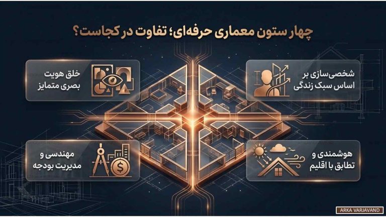 تفاوت های کلیدی طراحی ویلای حرفهای توسط معمار با ساخت معمولی 13 طراحی ویلای حرفهای