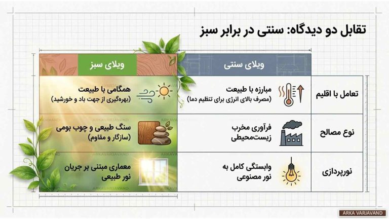 نقش طراحی ویلای سبز در کاهش مصرف انرژی و حفظ محیط زیست 14 طراحی ویلای سبز